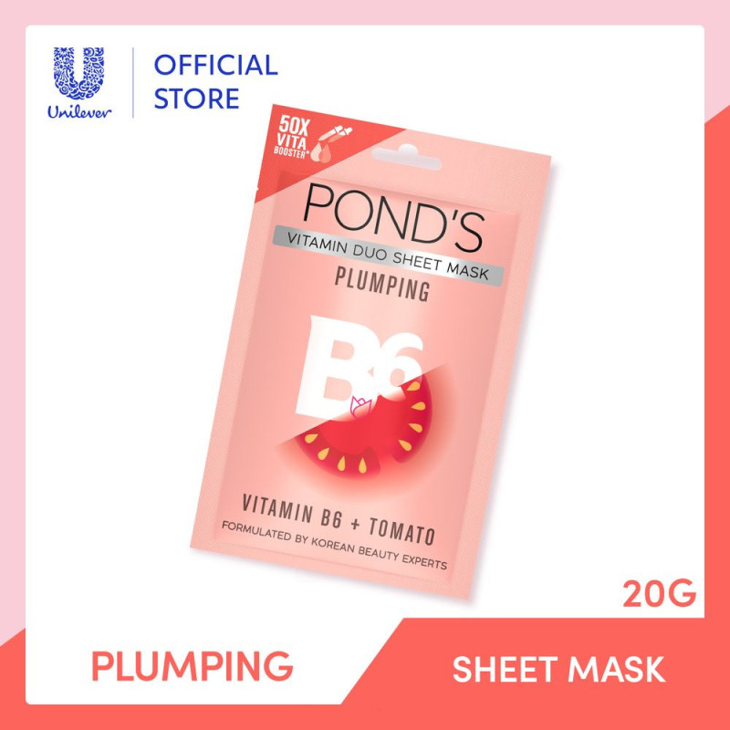 POND'S Tomato Face Mask with Vitamin B6 for Plumper Skin 20g