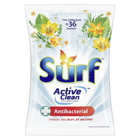 Surf Antibacterial Laundry Powder Detergent 2.2KG Pouch