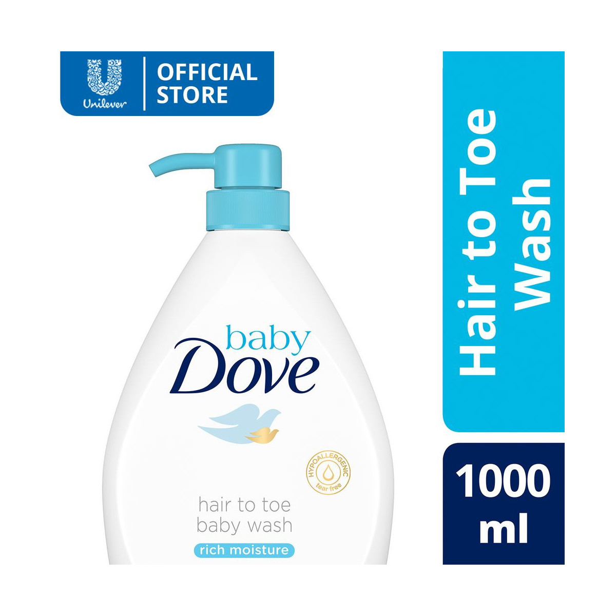Baby Dove Hair to Toe Wash Rich Moisture 1L