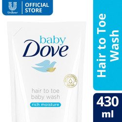 Baby Dove Hair to Toe Wash Rich Moisture Refill 430ml