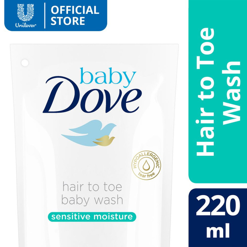Baby Dove Hair to Toe Wash Sensitive Moisture Refill 220ml