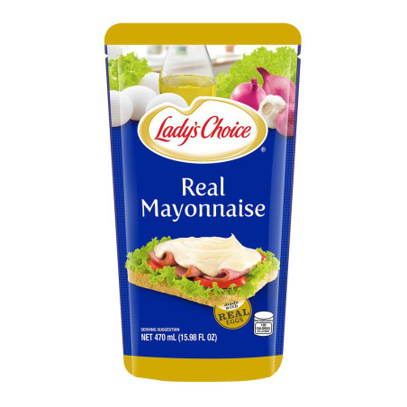 Lady's Choice Real Mayonnaise Regular 470ML Pouch