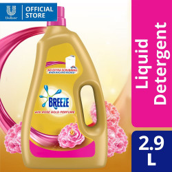 Breeze Liquid Detergent Powermachine with Rose Gold Perfume 2.9L Bottle