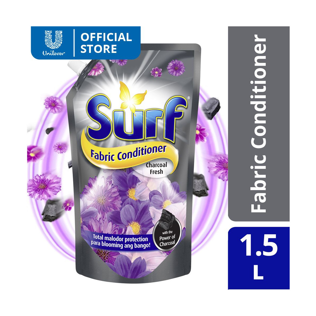 Surf Fabric Conditioner Charcoal Fresh 1.5L Pouch