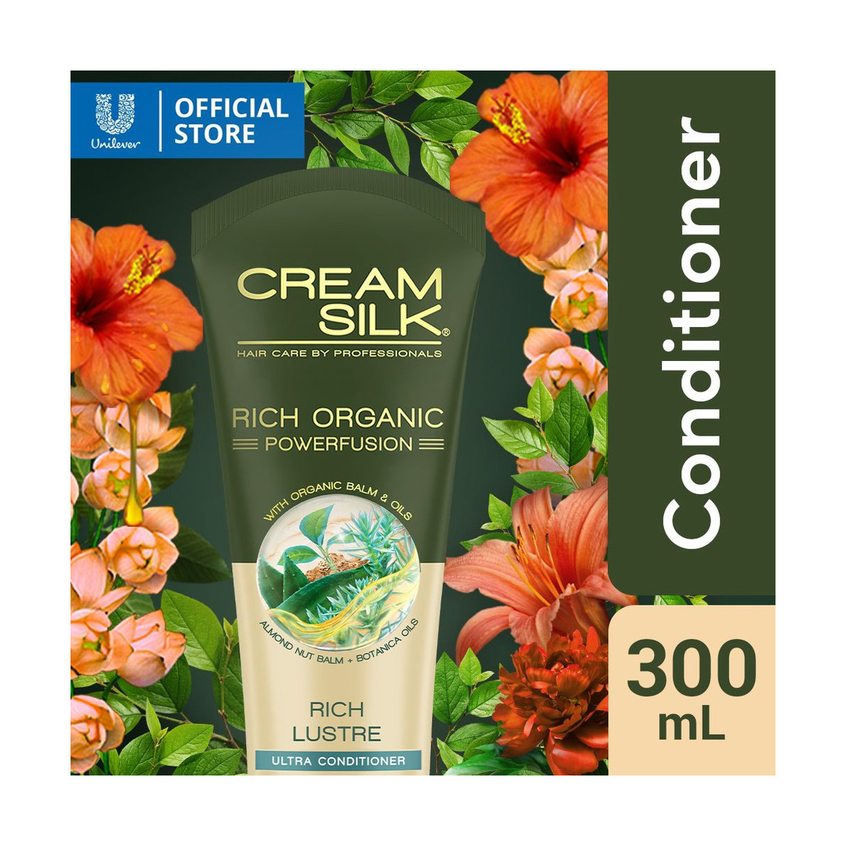 Cream Silk Rich Organic Powerfusion Rich Lustre Ultra Conditioner 300ml