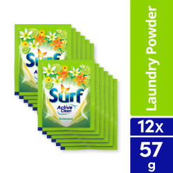 [BUNDLE OF 12] Surf Powder Detergent Kalamansi 57G Sachet