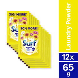 [BUNDLE OF 12] Surf Powder Detergent Sun Fresh 65G Sachet