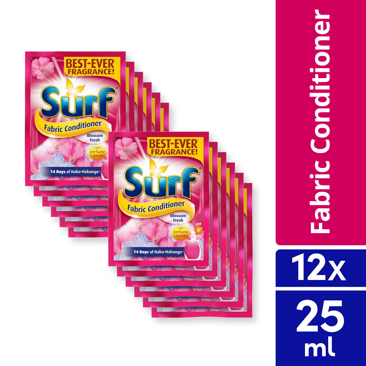 [BUNDLE OF 12] Surf Fabric Conditioner Blossom Fresh 25ML Sachet