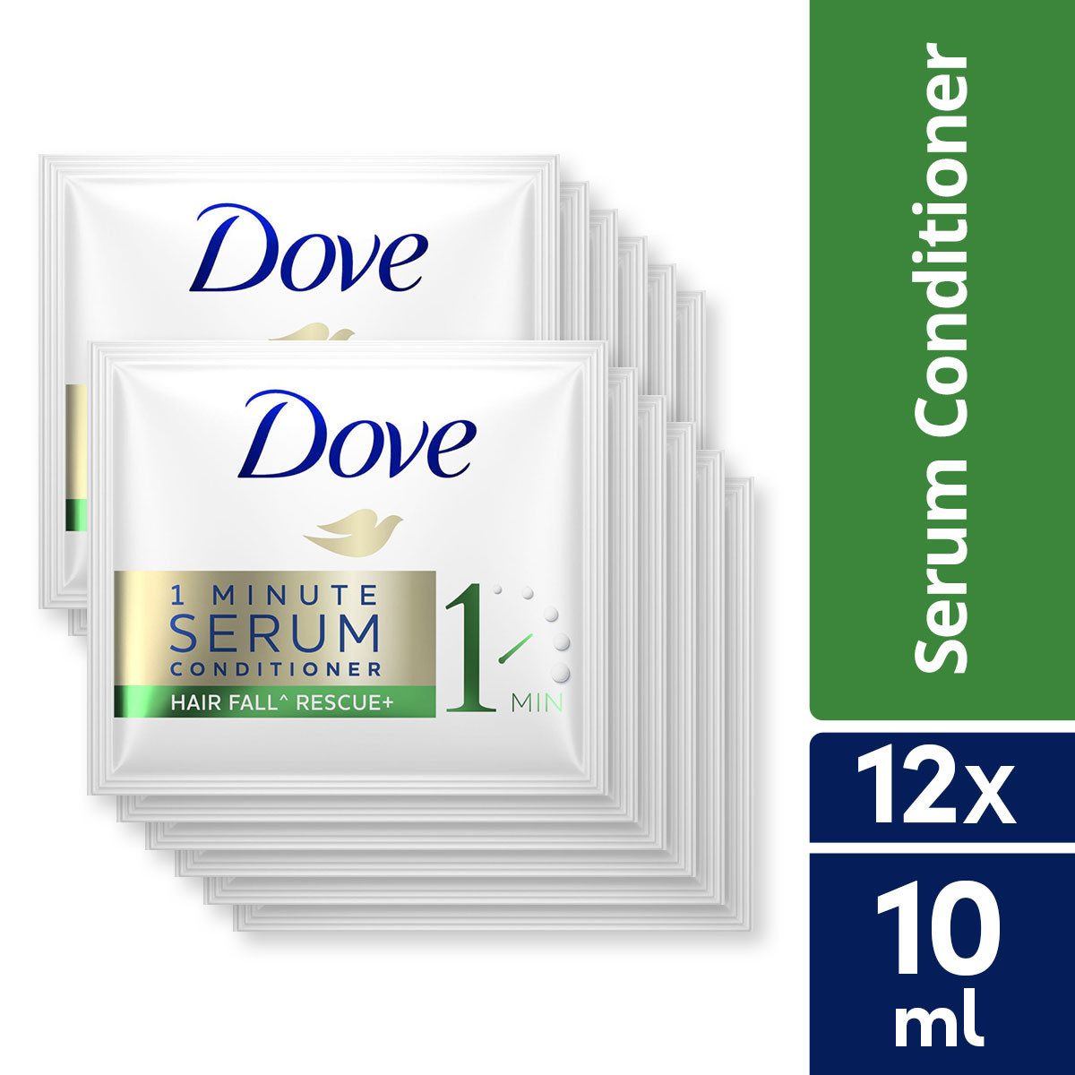 [BUNDLE OF 12] Dove 1 Minute Serum Conditioner Hair Fall Rescue 10ML