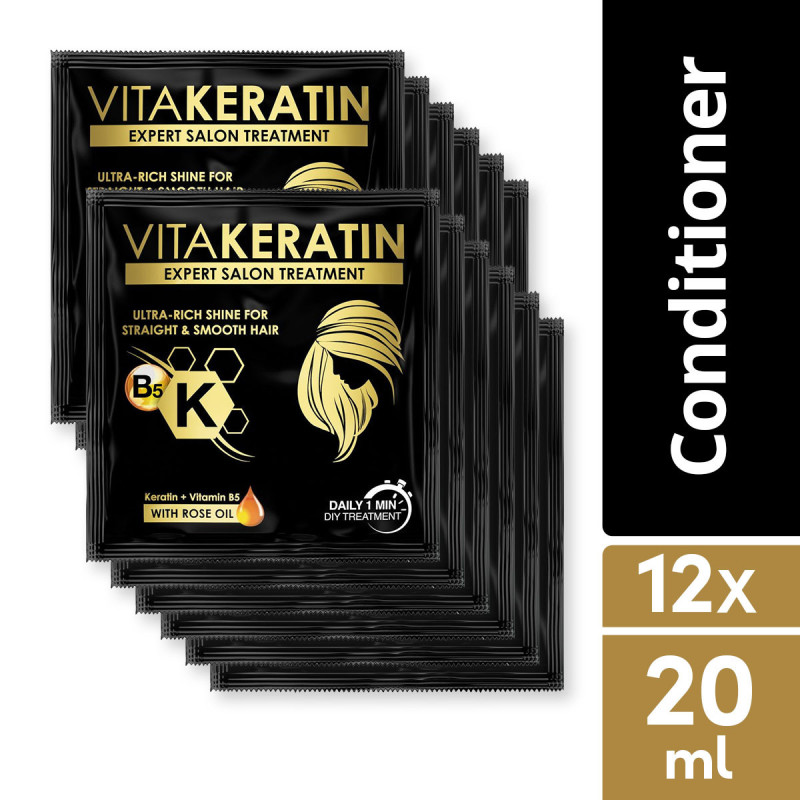 [BUNDLE OF 12] Vitakeratin Expert Salon Treatment Conditioner Ultra Rich Shine 20ML
