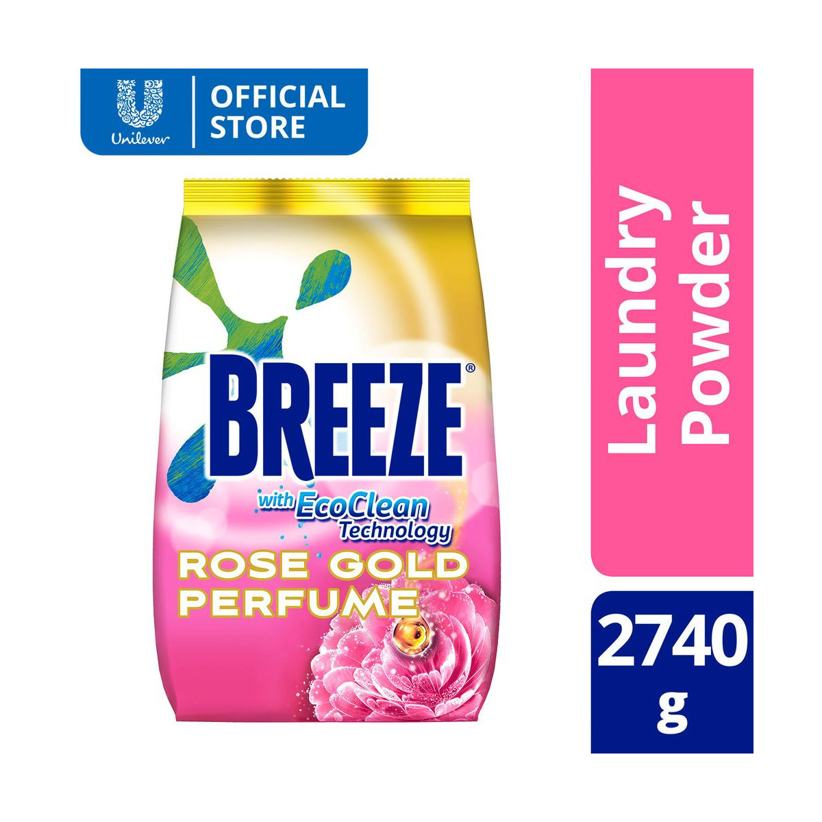 Breeze Powder Detergent with Rose Gold Perfume 2740G Pouch