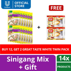 Knorr Sinigang sa Sampalok Original 22g with free Great Taste White Twin Pack (12+2)