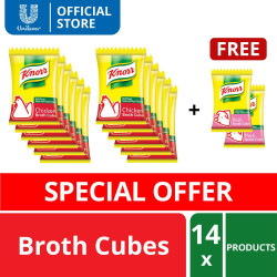 KNORR CUBES SINGLE CHICKEN 10G WITH FREE KNORR CUBES SINGLE PORK (12+2)