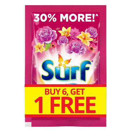 [Buy 6 Take 1] Surf Powder Detergent Rose Fresh 65G With Free Surf Powder Detergent Rose Fresh 65G