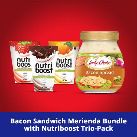Bacon Sandwich Merienda Bundle with Nutriboost Trio-Pack