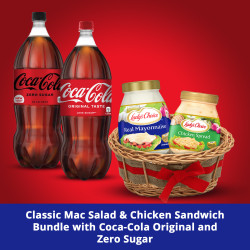 Classic Mac Salad & Chicken Sandwich Bundle with Coca-Cola Original and Zero Sugar