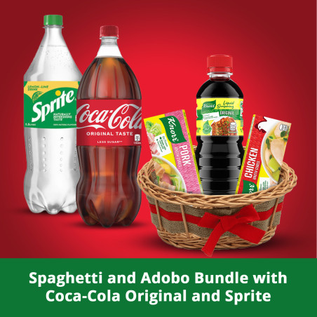 Spaghetti and Adobo Bundle with Coca-Cola Original and Sprite