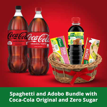 Spaghetti and Adobo Bundle with Coca-Cola Original and Zero Sugar