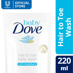 Baby Dove Hair to Toe Wash Rich Moisture Refill 220ml