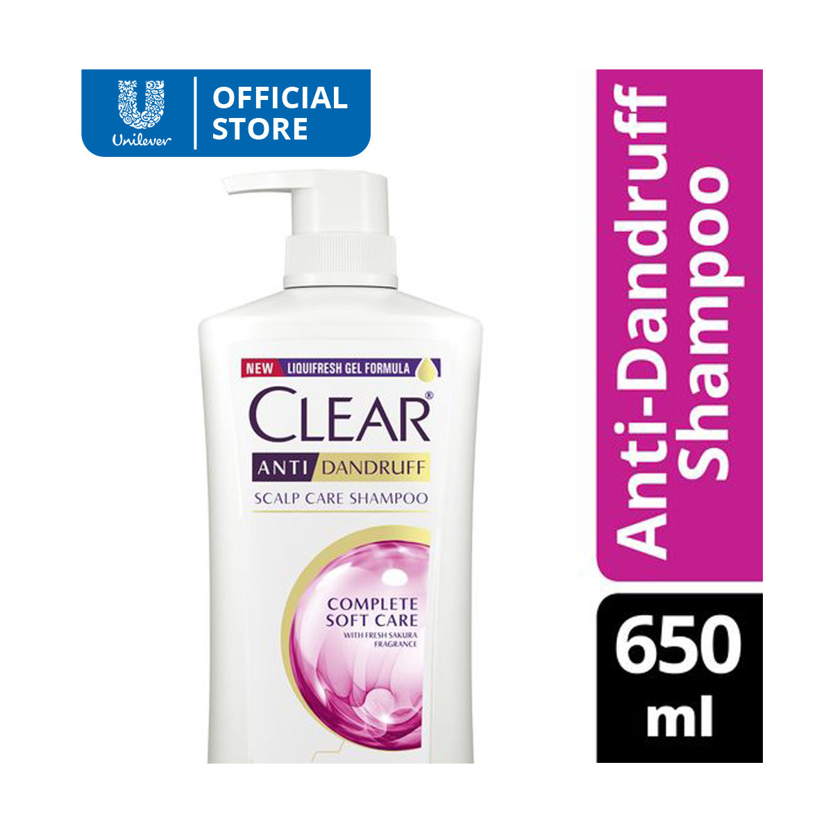 Clear Women Anti Dandruff Shampoo Complete Soft Care 650ml