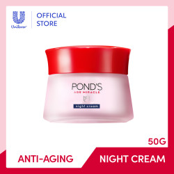 POND'S Age Miracle Anti Aging Night Cream with 15X Retinol C and Niacinamide to Boost Collagen 50g