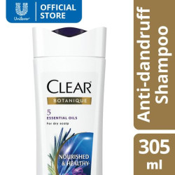 Clear Botanique Anti Dandruff Shampoo Nourished & Healthy 305ml