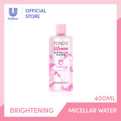 Pond's Vitamin Micellar Water Brightening Rose with 5 Vitamins, French Roses for a Bright Glow 400ml