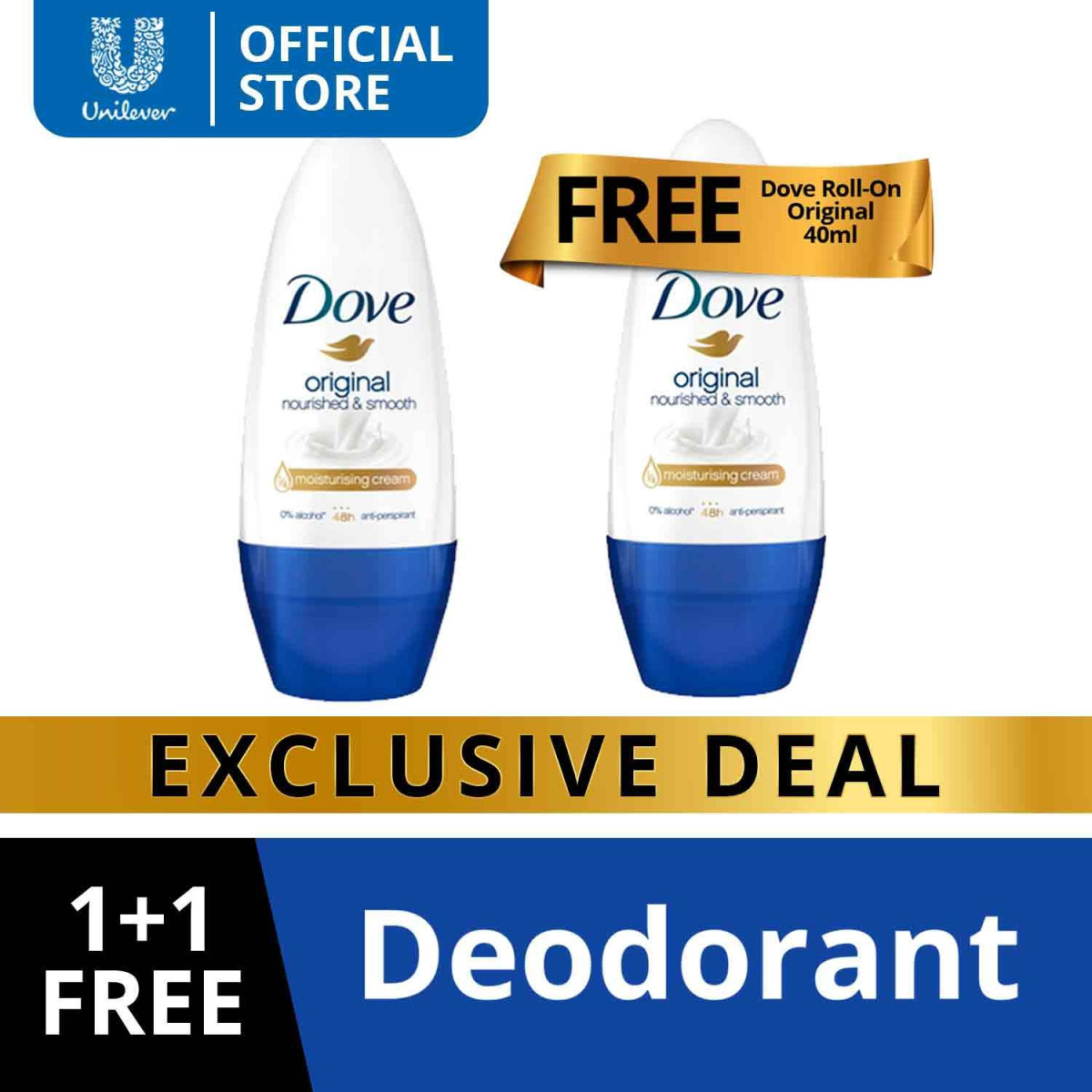 [BUY 1 TAKE 1] Dove Deodorant Roll-On Original 40ML