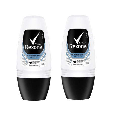 [BUY 1 TAKE 1] Rexona Men Deodorant Roll-On Invisible Dry 50ML