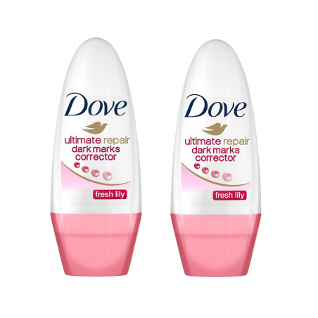 [BUNDLE OF 2] Dove Deodorant Roll-On Ultimate Repair Dark Marks Corrector Fresh Lily 40ML