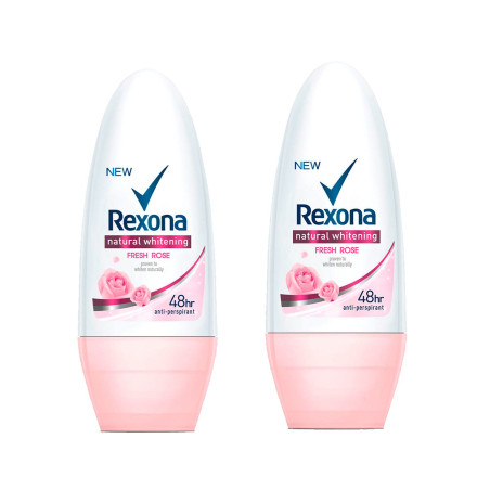 [BUY 1 TAKE 1] Rexona Women Deodorant Roll-On Natural Whitening Fresh Rose 50ML