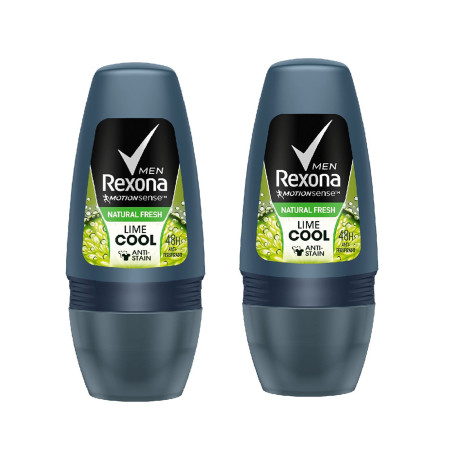 [BUY 1 TAKE 1] Rexona Men Deodorant Roll-On Natural Fresh Lime Cool 50ML