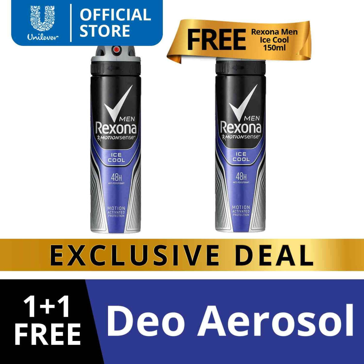 [BUNDLE OF 2] Rexona Men Deodorant Spray Ice Cool 150ML