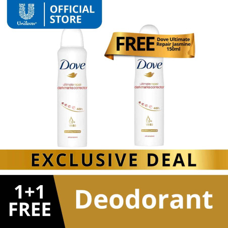 [BUY 1 TAKE 1] Dove Deodorant Spray Ultimate Repair Dark Marks Corrector Jasmine 150ML