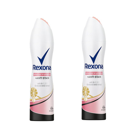 [BUNDLE OF 2] Rexona Women Deodorant Spray Advanced Brightening + Anti-Stain 150ml