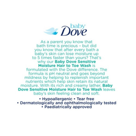 Baby Dove Hair To Toe Wash Sensitive Moisture 400ML