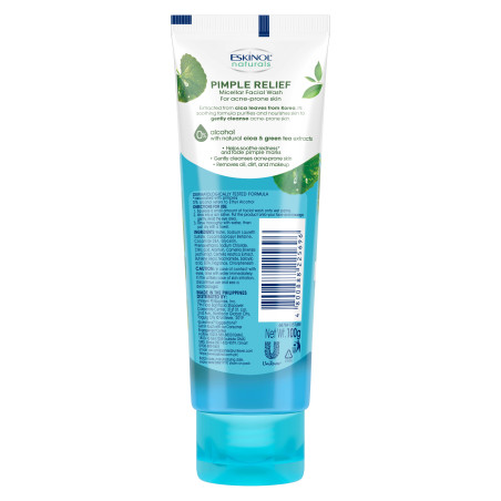 Eskinol Naturals Micellar Facial Wash Pimple Relief 200ML with Cica and Green Tea Extracts