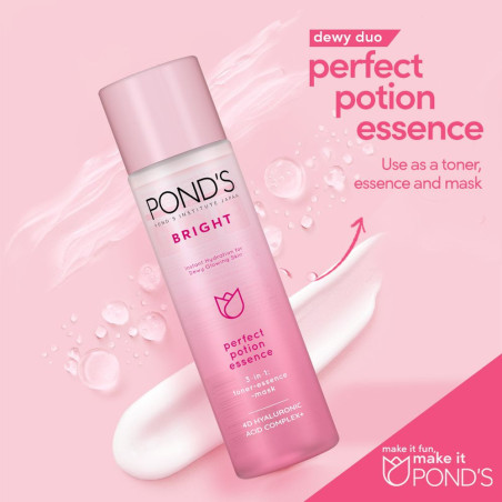 PONDS WHITE BEAUTY PERFECT POTION ESSENCE, TONER, MASK WITH 4D HYALURONIC ACID & GLUTA BOOST 110ML