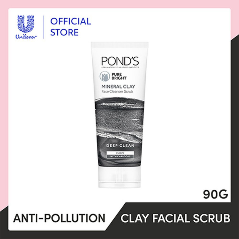 POND's Pure Bright Skin Brightening Mineral Clay Foaming Facial Cleanser 90g