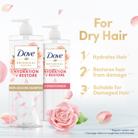 DOVE Botanical Silicone Free Shampoo for Damaged Hair Restore 450ml