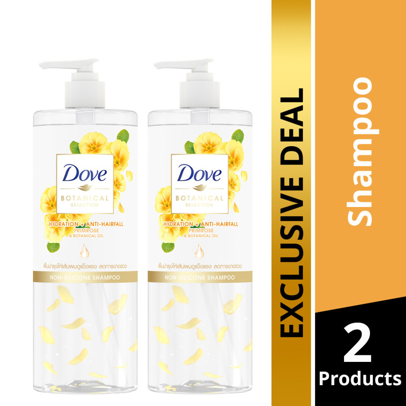 [BUNDLE] DOVE Botanical Silicone Free Shampoo for Fresh Hair Clarify 450ml x2