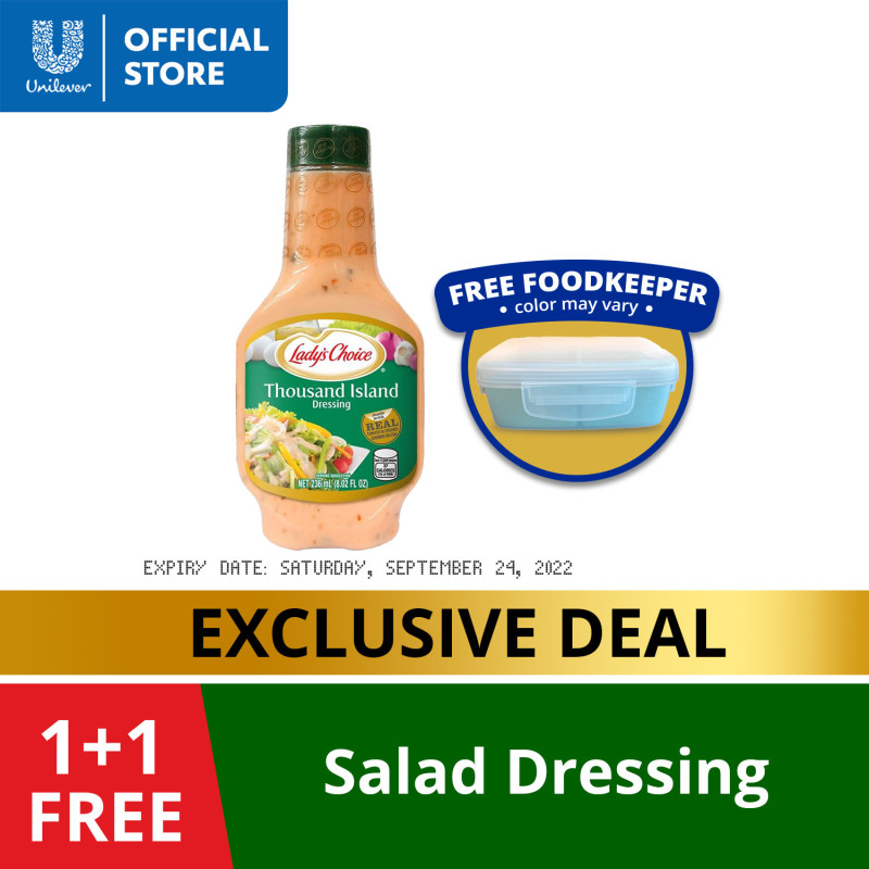 Lady's Choice Thousand Island Salad Dressing 236ML with Free Food Keeper