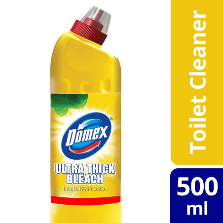Domex Ultra Thick Bleach Toilet Cleaner Lemon 500ML Bottle
