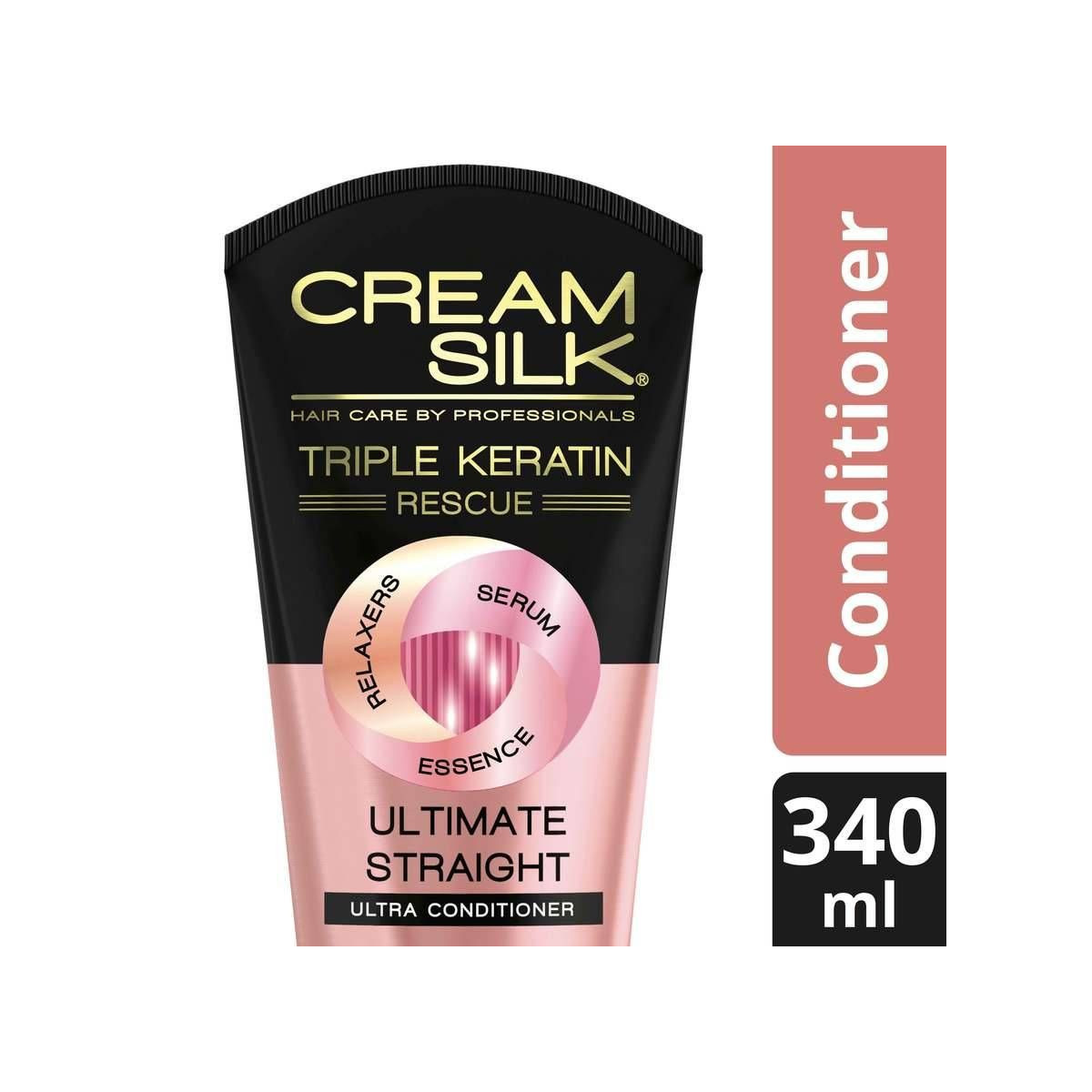 Cream Silk Triple Keratin Rescue Conditioner Ultimate Straight 340ML