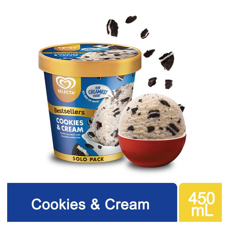 Selecta Cookies & Cream Ice Cream 450mL