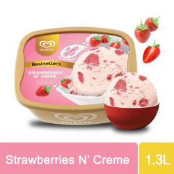 Selecta Strawberries & Cream Ice Cream 1.3L