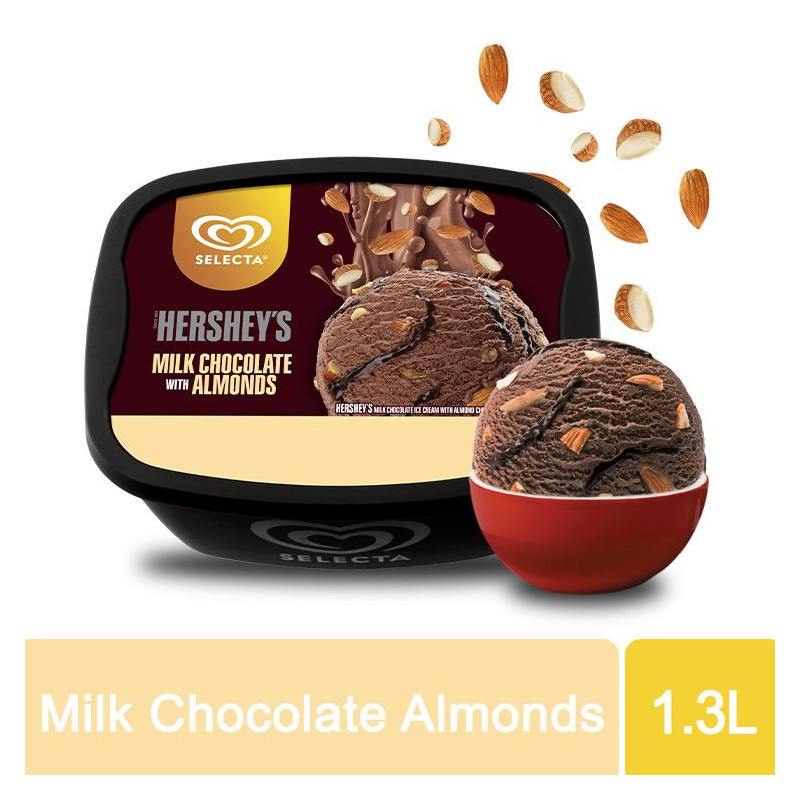 Selecta Hershey's Milk Almonds Ice Cream 1.3L