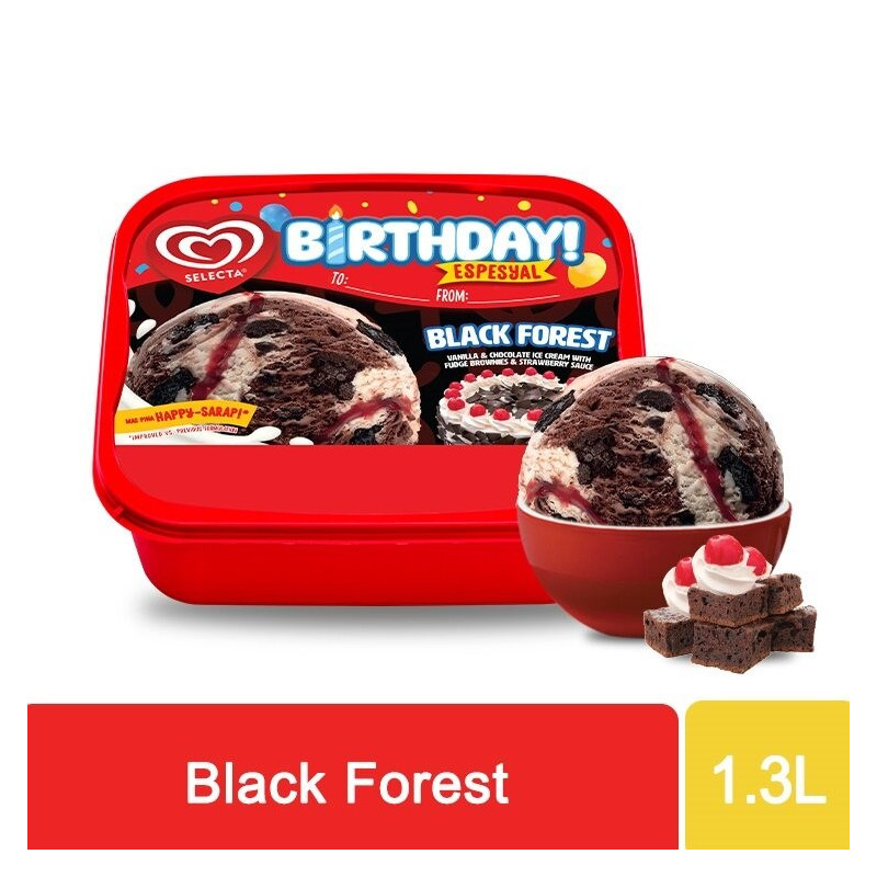 Selecta Birthday Black Forest Ice Cream 1.3L