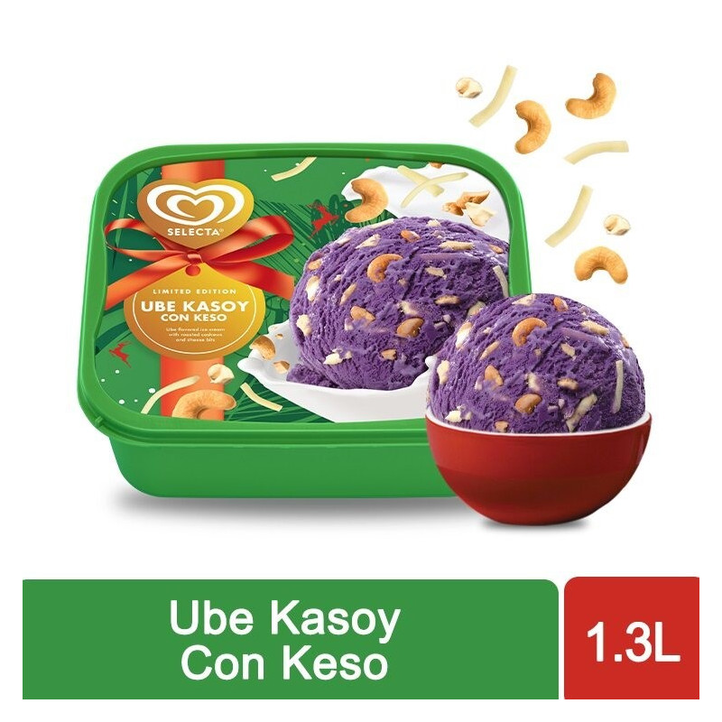 Selecta Ube Kasoy Con Keso Ice Cream 1.3L