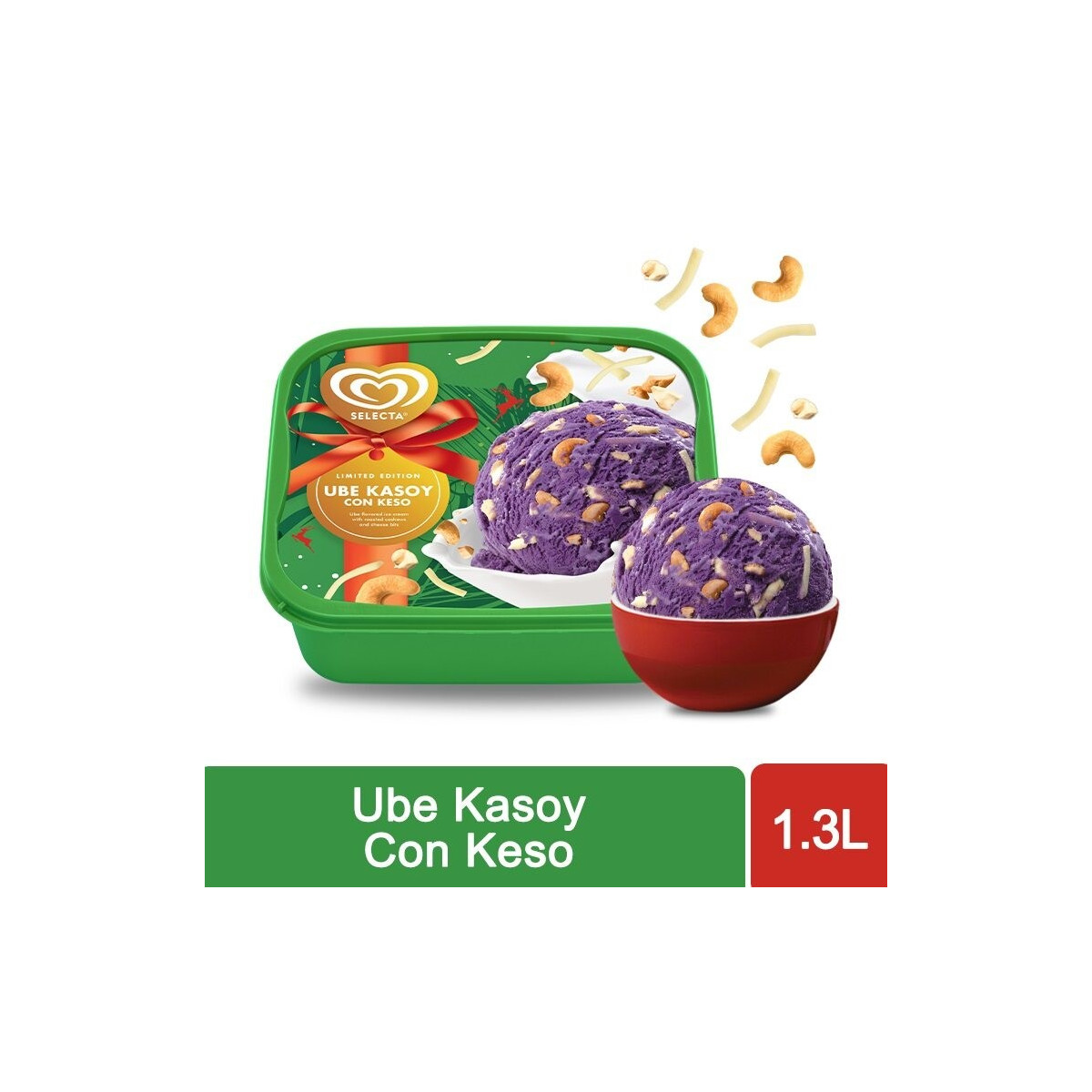 Selecta Ube Kasoy Con Keso Ice Cream 1.3L
